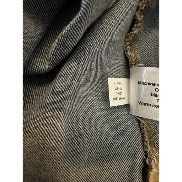 Lane Bryant Midi Denim Jacket Medium Wash Sherpa Women's Plus Size 26/28 H14229 - Picture 8 of 13